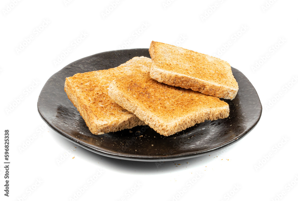 Bread Toasts Isolated, Toasted Sandwich Square Slices, Loaf Pieces for Toast on White Background Bread Toasts Isolated, Toasted Sandwich Square Slices, Loaf Pieces for Toast on White Background