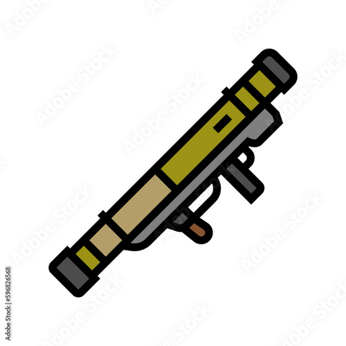 bazooka weapon war color icon vector illustration