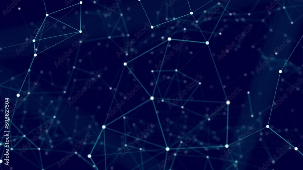 Abstract blue plexus connection dots