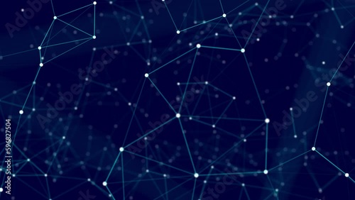 Abstract blue plexus connection dots