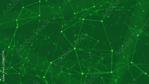 Abstract green plexus connection dots