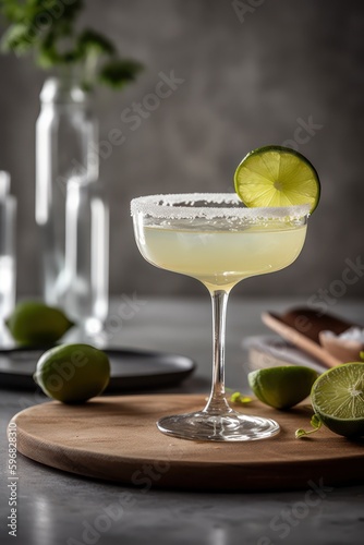 Margarita cocktail. Generative AI