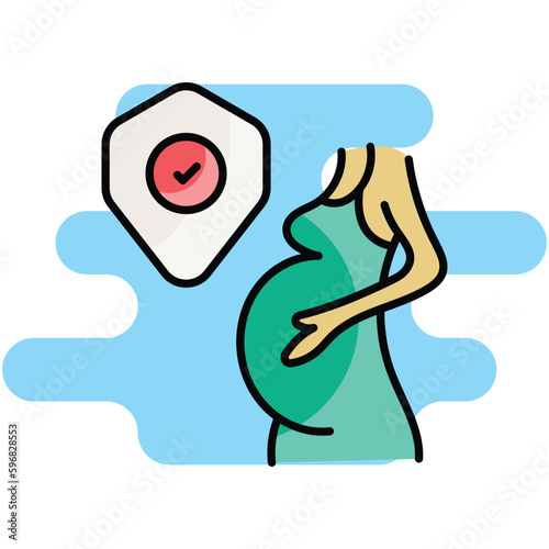 Pregnancy icon Stock illustration.