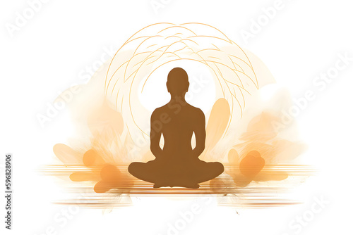 Logo for meditation and yoga practice, Generative AI 1 © Alina