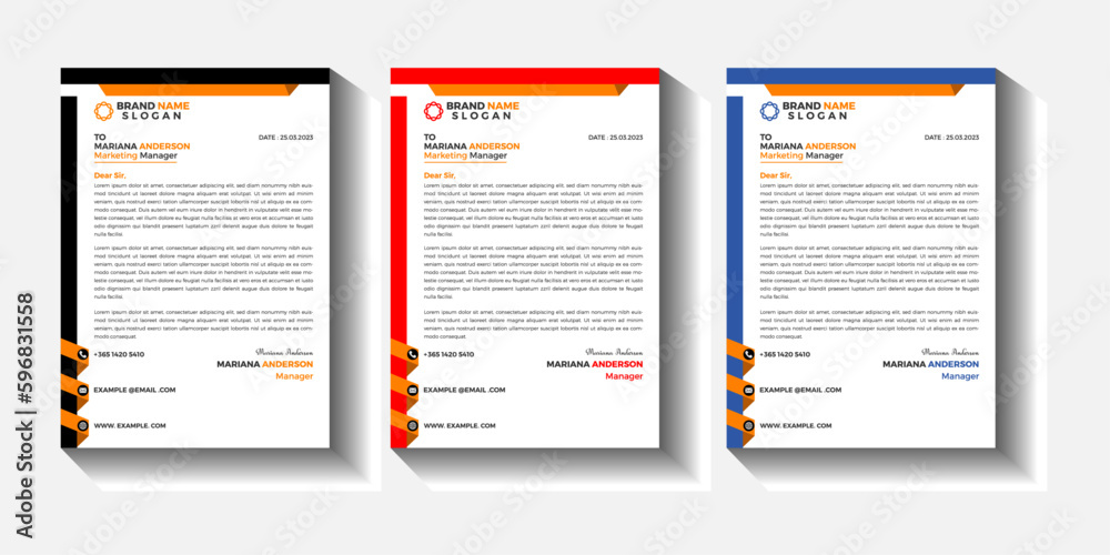 Creative Modern Business Letterhead Template Design,
Simple And Clean Print Ready Design.