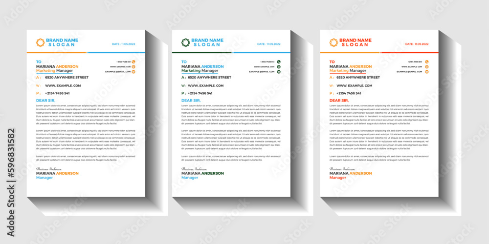 Creative Modern Business Letterhead Template Design,
Simple And Clean Print Ready Design.