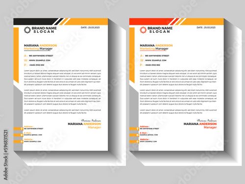 Creative Modern Business Letterhead Template Design, Simple And Clean Print Ready Design.