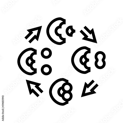 coenzymes biochemistry line icon vector illustration