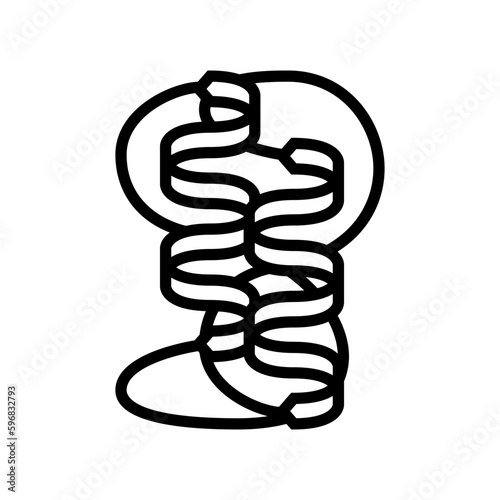 protein folding biochemistry line icon vector illustration
