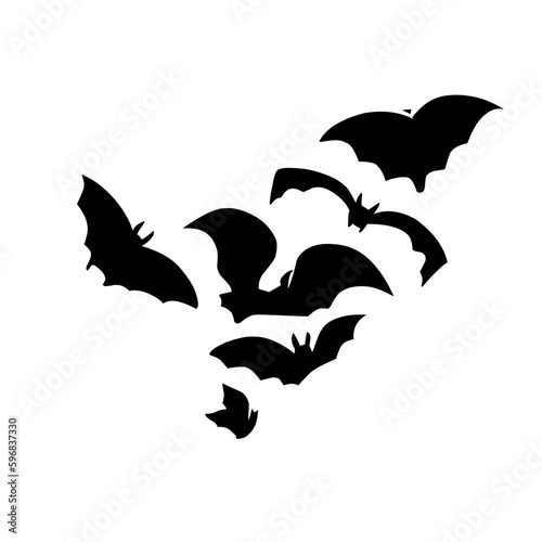 Halloween flying bat vector