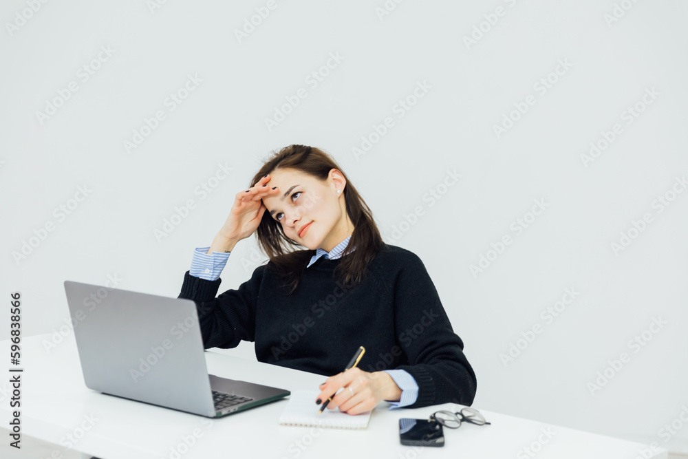 a Remote Work Woman Online Laptop Internet a Remote Work Woman Online Laptop Internet