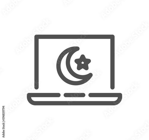 Religion symbols related icon outline and linear vector.