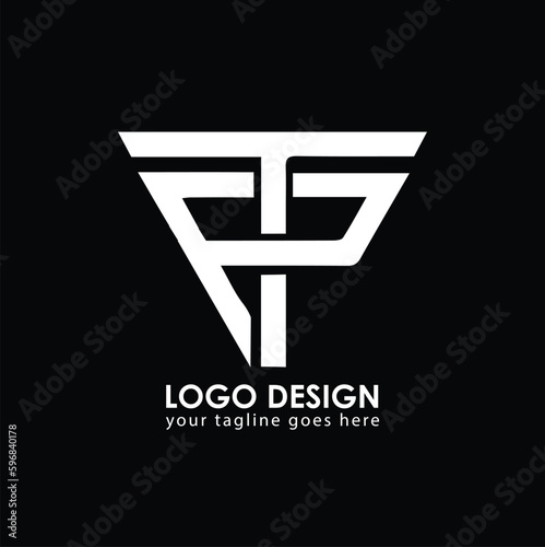 TP PT Logo Design, Creative Minimal Letter PT TP Monogram
