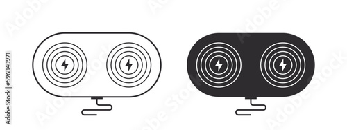 Wireless charger concept. Phone charge simple illustration. Magnetic charger. Vector scalable graphics