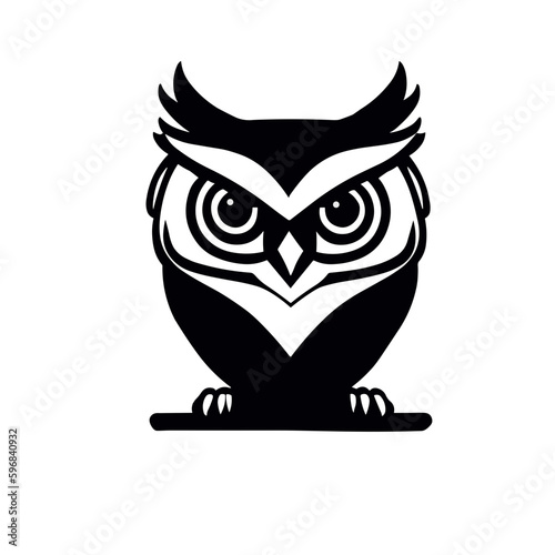 owl on white background