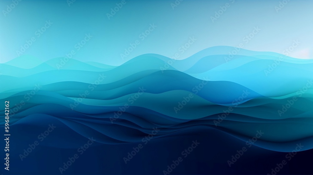 blue background abstract image, in the style of gradient color blends. generative AI