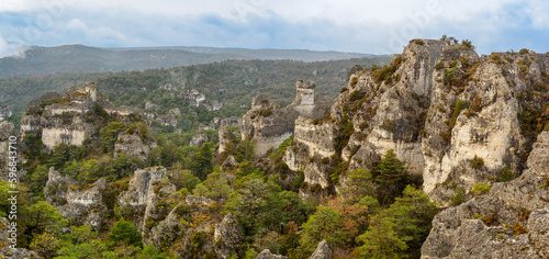 Chaos of Montpellier-le-Vieux in Cevennes National Park, France photo