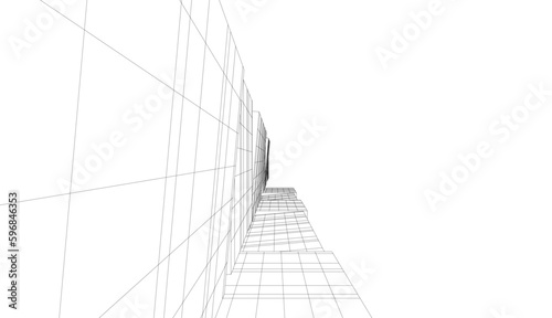 Abstract modern architecture vector illustration
