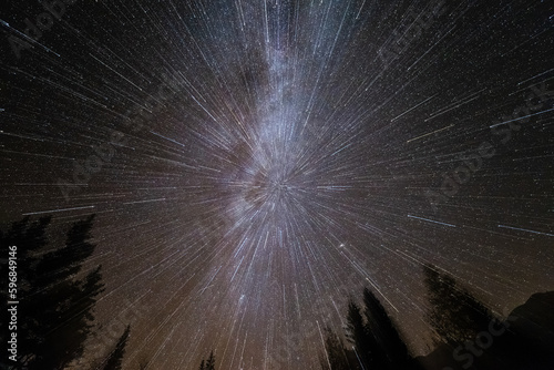 Milky way with starfield zoom
