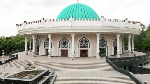 Aerial view of Amir Timur museum in Tashkent, Uzbekistan photo