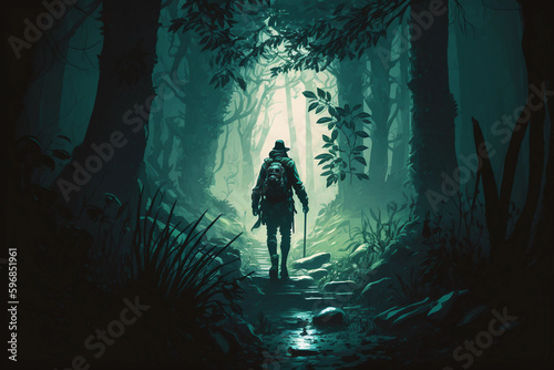 The Adventures of a Man in the Deep Forest. © STKS