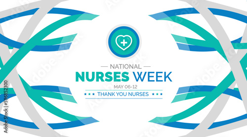 National Nurses Week background or banner design template celebrated in may