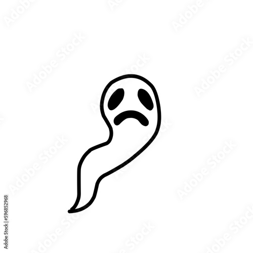 
Halloween ghost icon cartoon