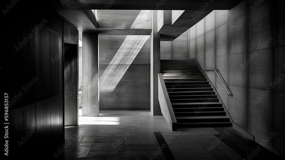 Black and White Photographs of a House with a Minimalist Design using Generative AI Black and White Photographs of a House with a Minimalist Design using Generative AI