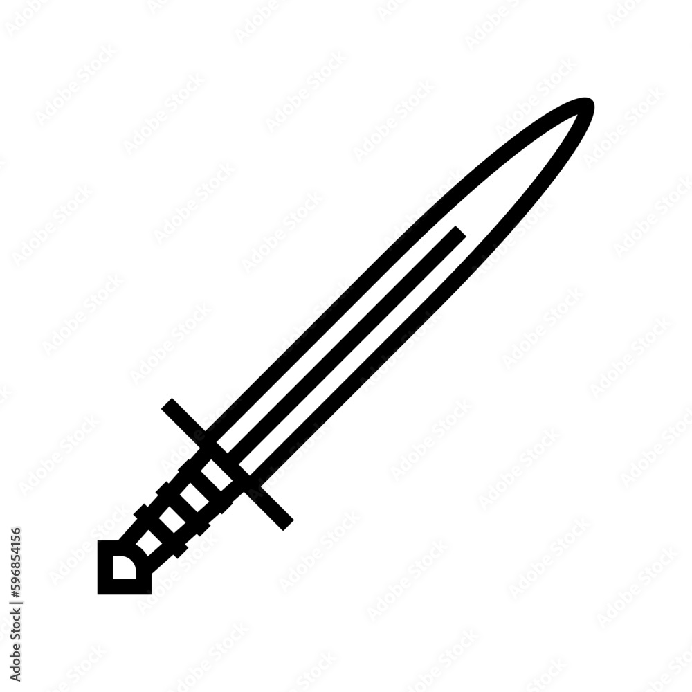 sword weapon war line icon vector illustration sword weapon war line icon vector illustration