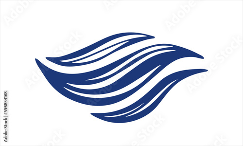 Wave element, ocean, sea logo, abstract waves icon, vector illustration, 
blue invertebrate signs of blue water waves. 