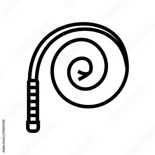 whip weapon military line icon vector illustration