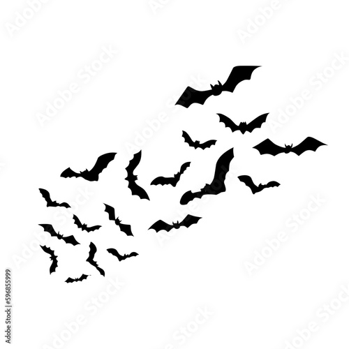 Halloween bats silhouettes vector  © Continent4L