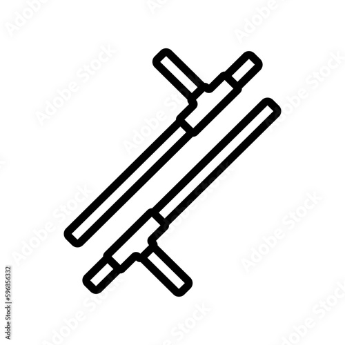 tonfa weapon military line icon vector illustration © vectorwin