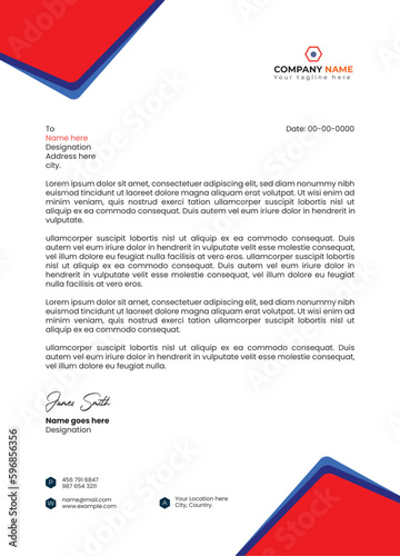 Luxury business letterhead template