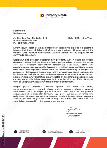 Luxury business letterhead template
