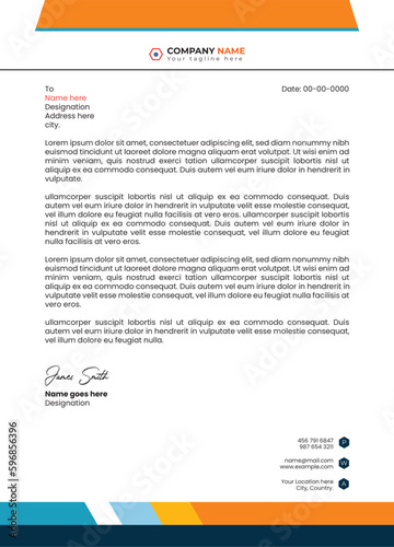Luxury business letterhead template
