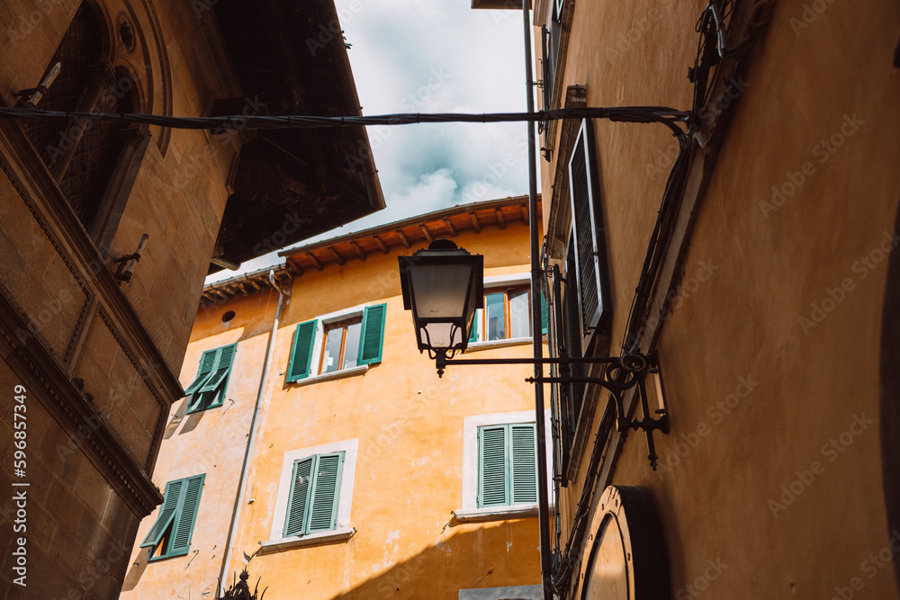Fototapeta premium Valencia Bolseria Street in Barrio del Carmen downtown Spain. High quality photo