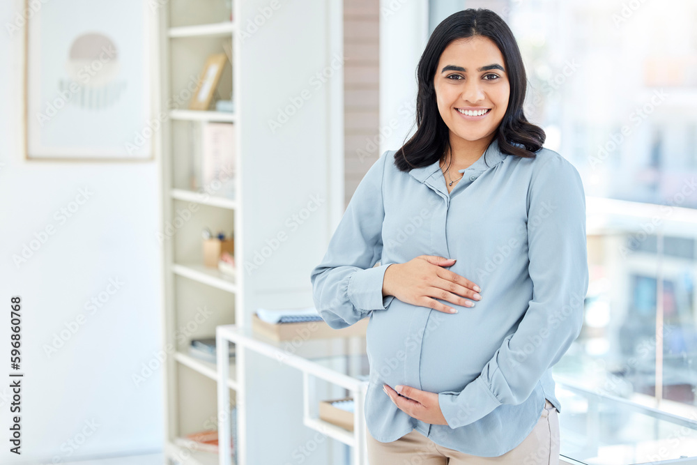 Im excited for this new chapter. Portrait of a pregnant businesswoman working in an office. Im excited for this new chapter. Portrait of a pregnant businesswoman working in an office.