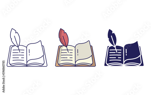 Outline Poetry vector icon