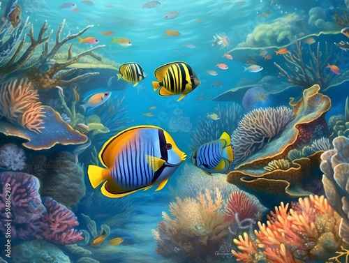 fish in aquarium (Generative AI)