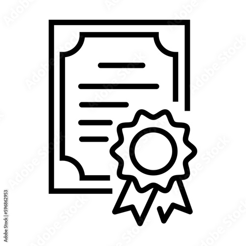certificate icon, Achievement, award, grant, diploma icon