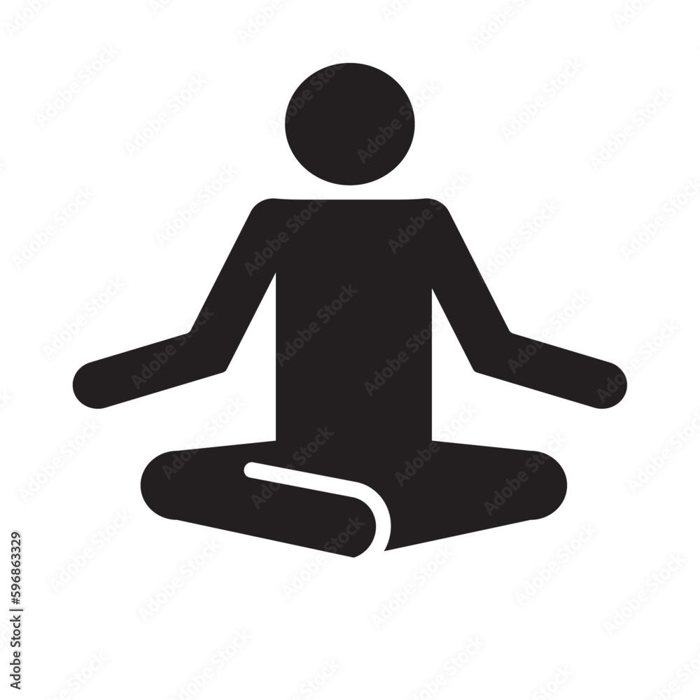 yoga symbol, meditation icon