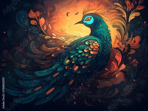bird in the forest (Generative AI)