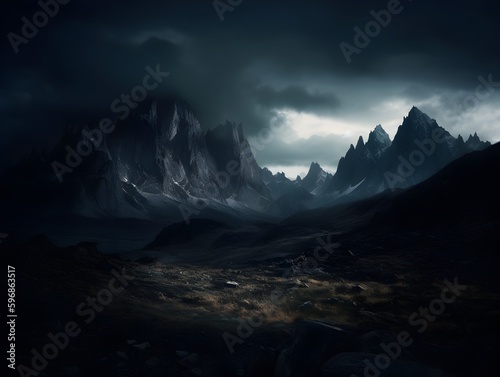 sunrise in the mountains (Generative AI)