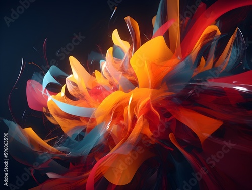 abstract fractal background (Generative AI)