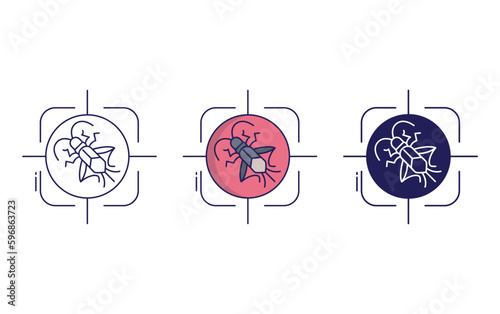 Insect detection vector icon