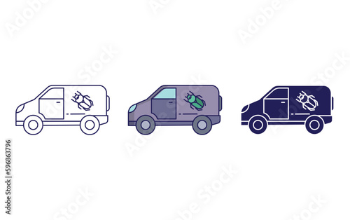 Pest vehicle vector icon