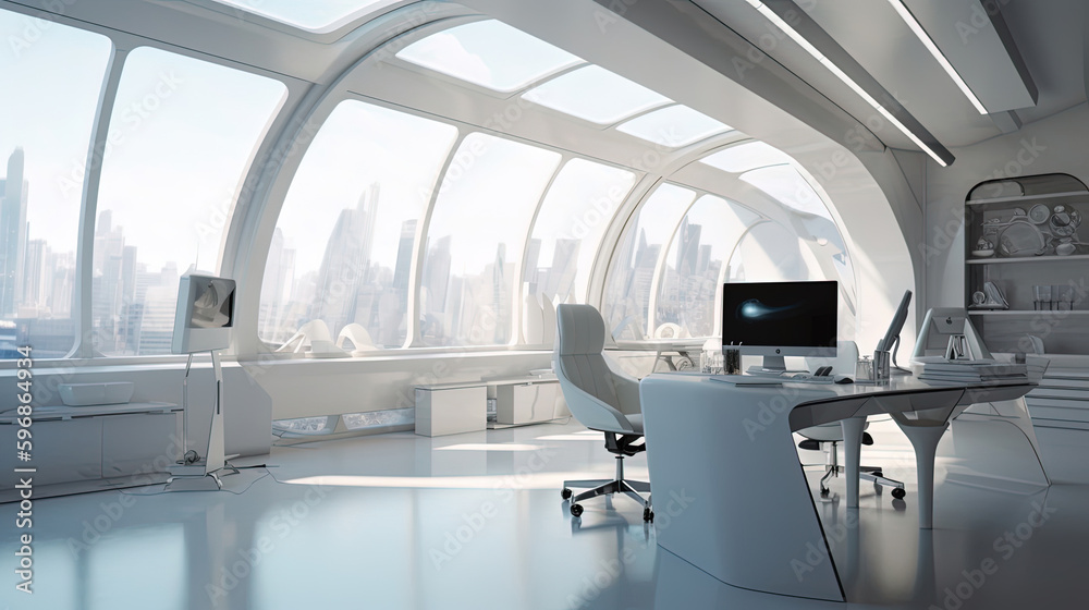 Obraz premium interior of a modern office.Generative AI