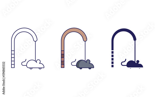 Cat teaser toy vector icon