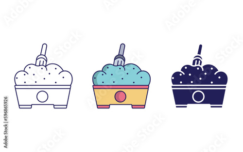 Sand box vector icon